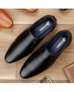 BROTHER’S Formal Stylish Party Wear Mocassion Shoes for Men (Black)