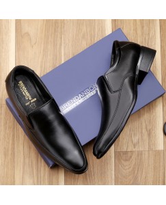 BRENDANBON Formal Stylish Party Wear Men’s Black Broad Mocassion New Formal New Shoes Corporate Casuals For Men (Black)