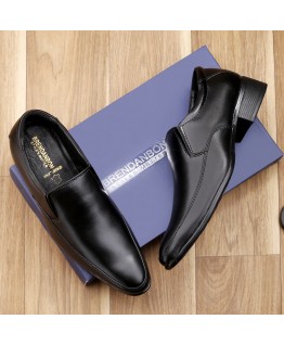 BRENDANBON Formal Stylish Party Wear Men’s Black Point Mocassion New Formal New Shoes Corporate Casuals For Men (Black)