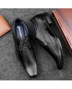 Brother’s Formal Stylish Fashionable Party Wear Point Derby Shoes For Men (Black)