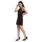 Womens georgette sequence short dress maroon