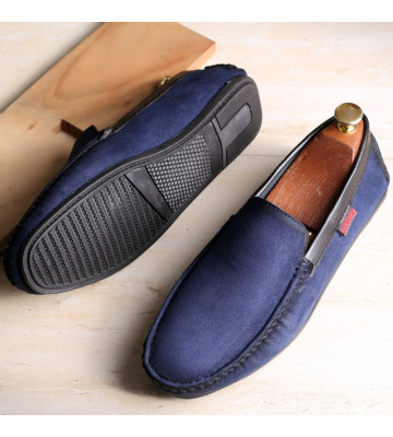 Ultra flexible sud Loafer For Men (Blue)
