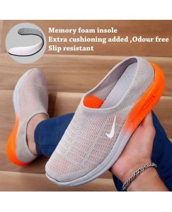 Brother’s Casuals Fashionable AGR Bantu Shoes for Men (Grey/Orange)
