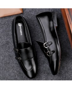 Brother's Formal Stylish Fashionable Monk Shoes For Men (Black)