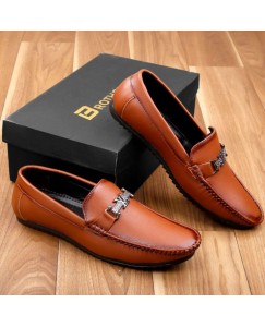 BROTHER’S Casual Stylish Party Wear LV Loafers Shoes for Men (Tan)