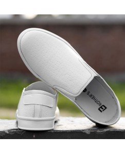 BROTHER'S Casual Stylish Die Mocassion Shoes for Men (White)