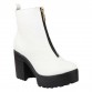 Shoetopia Womens Heel Boots White