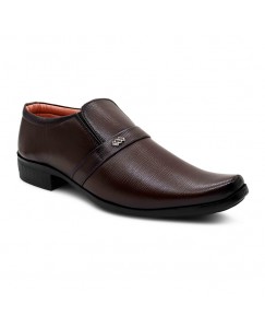 Iaddicted Brown Formal Slip-On Shoes for Men Office Wear