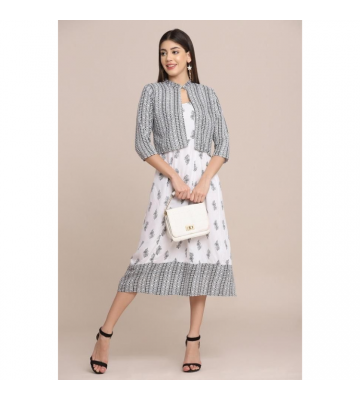 Ankle Length Printed Rayon Long Kurti (Gown Style ) – SRI & SUBBY