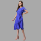 Womens Georgette Solid Mid Length Dress