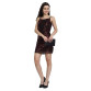 Womens georgette sequence short dress maroon