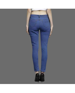Darzi Women's Denim Lycra Blend Solid Jeans