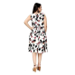Womens Poly Crepe Floral Print Flared Short Dress