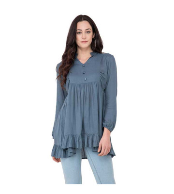 Women's Stylish Solid Rayon Top