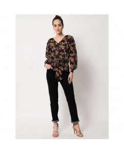 Trend Arrest Womens Floral Printed Top