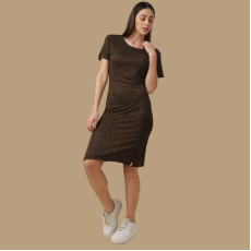 Campus Sutra Women's Cotton Stripe Bodycon Dress
