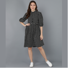 Women's Designer Polka Print Short Dress