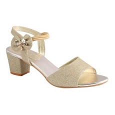 Stylish Golden Sandal for Girls and Women with High Heels