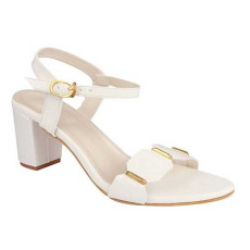 Stylish white with Golden touch Sandal for Girls and Women with High Heels