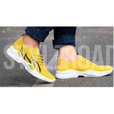 Stylish Yellow Printed casual Sneaker, Sport Shoes for Mens GL