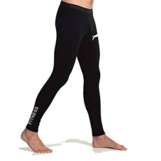 Nylon skinfit Gym track pant in Black in Long